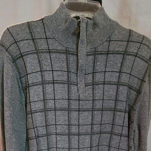 Gray Window Pane Men's Sweater